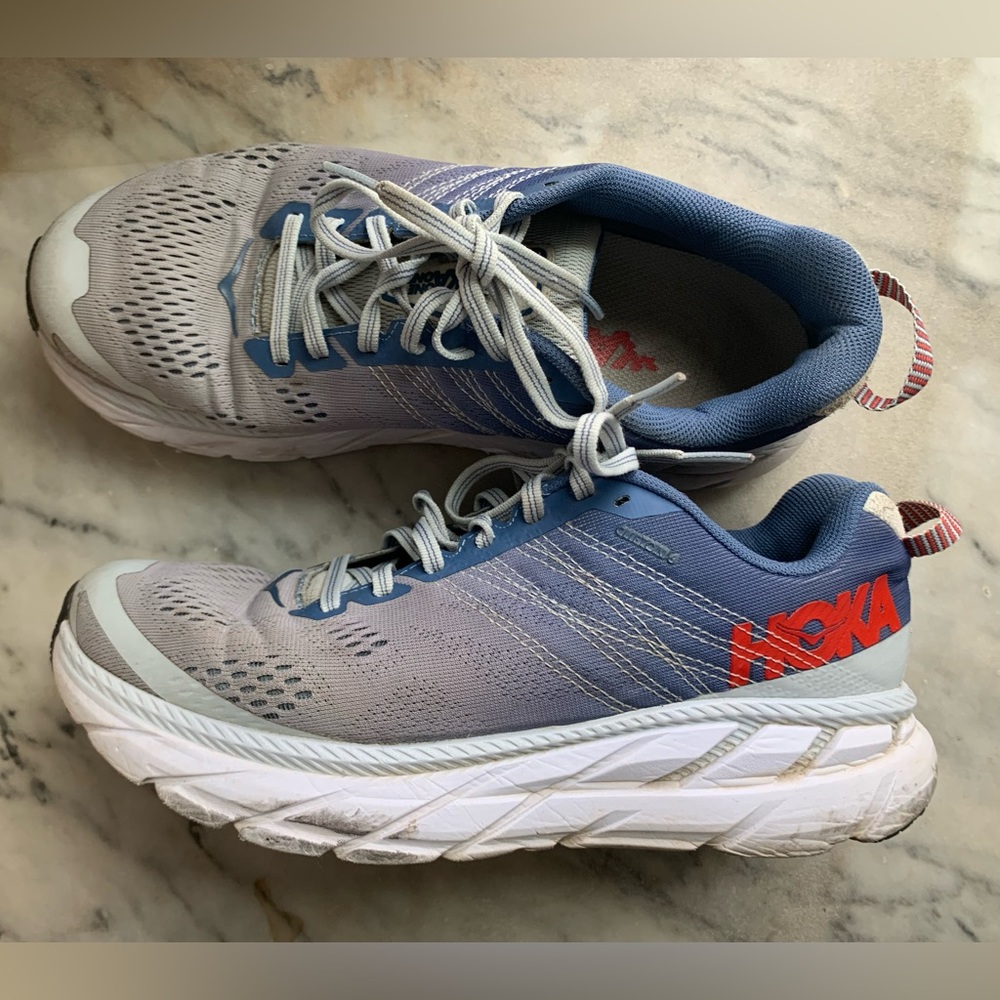 Women’s Hoka One One Clifton 6 Blue Red Running Shoes